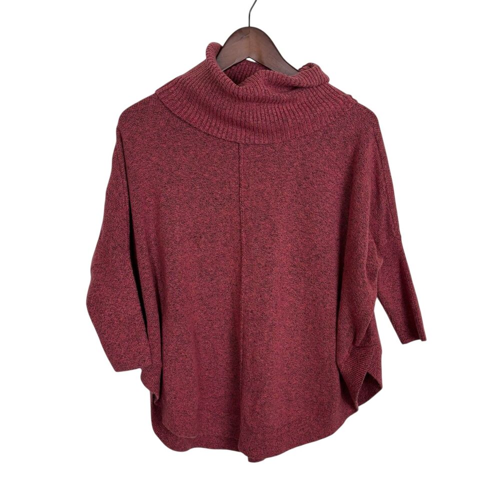 Loft Pink Rounded Hem Cowlneck Sweater Women's Small
